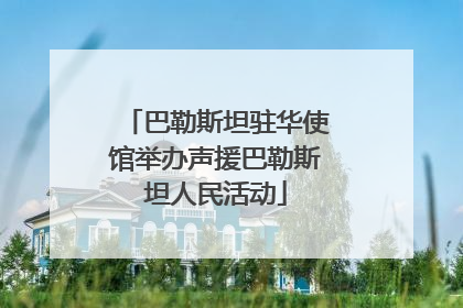 巴勒斯坦驻华使馆举办声援巴勒斯坦人民活动