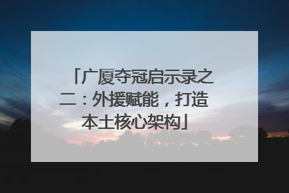 广厦夺冠启示录之二：外援赋能，打造本土核心架构