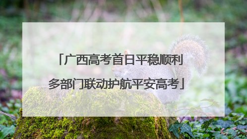 广西高考首日平稳顺利 多部门联动护航平安高考