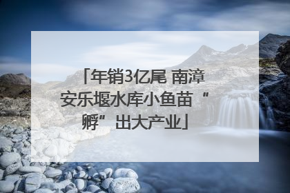 年销3亿尾 南漳安乐堰水库小鱼苗“孵”出大产业