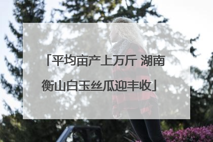 平均亩产上万斤 湖南衡山白玉丝瓜迎丰收