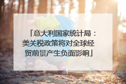 意大利国家统计局：美关税政策将对全球经贸前景产生负面影响