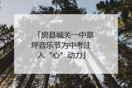 房县城关一中草坪音乐节为中考注入“心”动力
