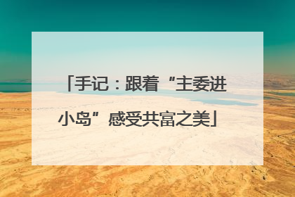 手记：跟着“主委进小岛”感受共富之美