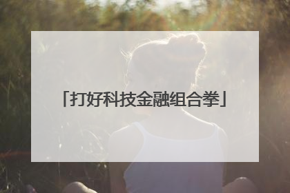打好科技金融组合拳