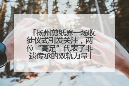扬州剪纸界一场收徒仪式引发关注，两位“高足”代表了非遗传承的双轨力量