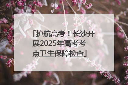 护航高考！长沙开展2025年高考考点卫生保障检查