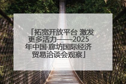 拓宽开放平台 激发更多活力——2025年中国·廊坊国际经济贸易洽谈会观察