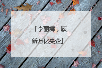 李丽娜，履新万亿央企