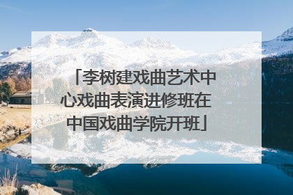 李树建戏曲艺术中心戏曲表演进修班在中国戏曲学院开班
