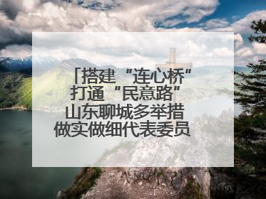 搭建“连心桥” 打通“民意路” 山东聊城多举措做实做细代表委员联络工作