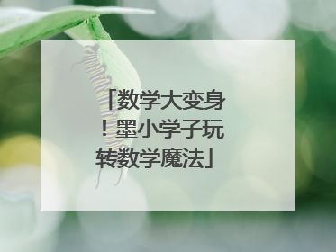 数学大变身！墨小学子玩转数学魔法