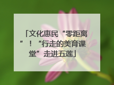 文化惠民“零距离”！“行走的美育课堂”走进五莲