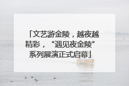文艺游金陵，越夜越精彩，“遇见夜金陵”系列展演正式启幕