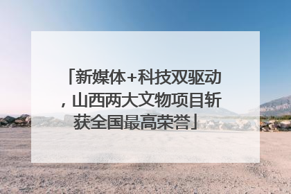 新媒体+科技双驱动，山西两大文物项目斩获全国最高荣誉