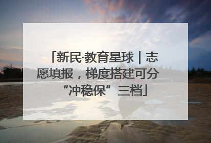 新民·教育星球｜志愿填报，梯度搭建可分“冲稳保”三档