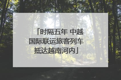 时隔五年 中越国际联运旅客列车抵达越南河内