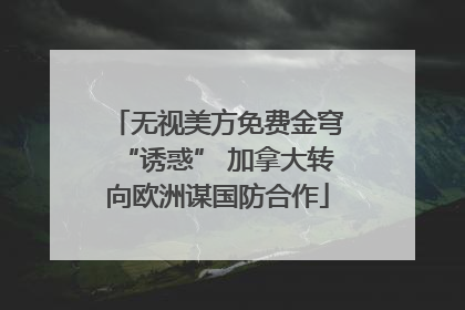 无视美方免费金穹“诱惑” 加拿大转向欧洲谋国防合作