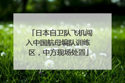日本自卫队飞机闯入中国航母编队训练区，中方现场处置