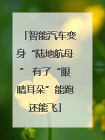 智能汽车变身“陆地航母” 有了“眼睛耳朵”能跑还能飞
