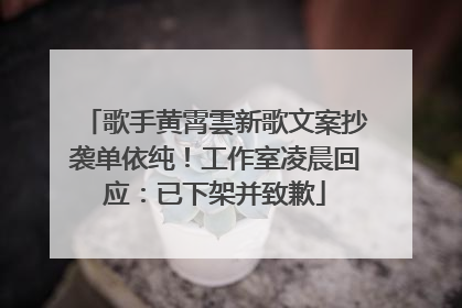 歌手黄霄雲新歌文案抄袭单依纯！工作室凌晨回应：已下架并致歉