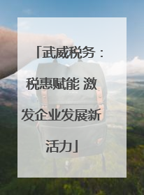 武威税务：税惠赋能 激发企业发展新活力