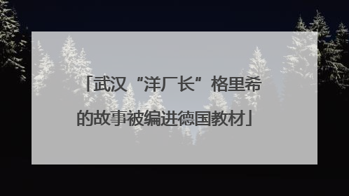 武汉“洋厂长”格里希的故事被编进德国教材
