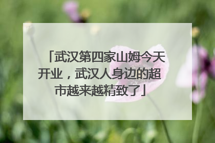 武汉第四家山姆今天开业，武汉人身边的超市越来越精致了