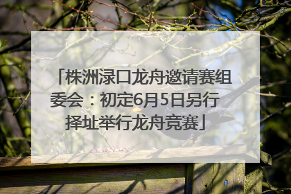 株洲渌口龙舟邀请赛组委会：初定6月5日另行择址举行龙舟竞赛