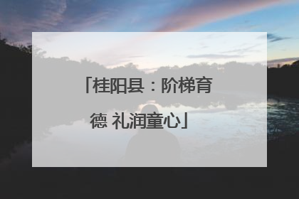 桂阳县：阶梯育德 礼润童心