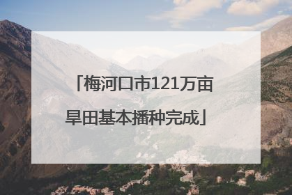 梅河口市121万亩旱田基本播种完成