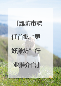 潍坊市聘任首批“更好潍坊”行业推介官
