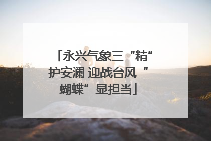 永兴气象三“精”护安澜 迎战台风“蝴蝶”显担当