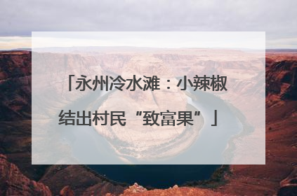 永州冷水滩：小辣椒结出村民“致富果”