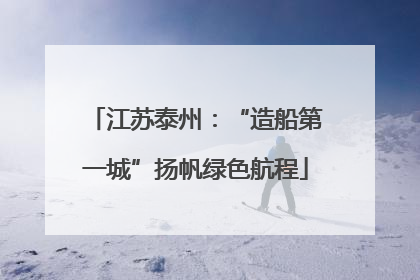 江苏泰州：“造船第一城”扬帆绿色航程