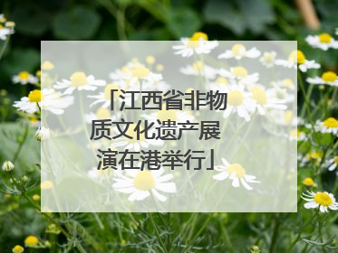 江西省非物质文化遗产展演在港举行