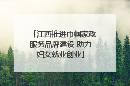 江西推进巾帼家政服务品牌建设 助力妇女就业创业