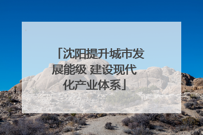 沈阳提升城市发展能级 建设现代化产业体系