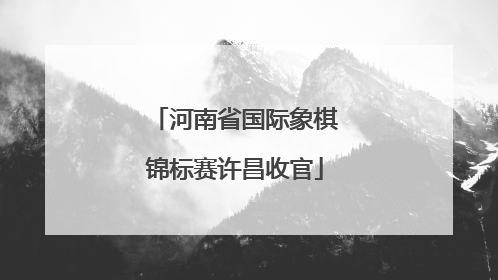 河南省国际象棋锦标赛许昌收官