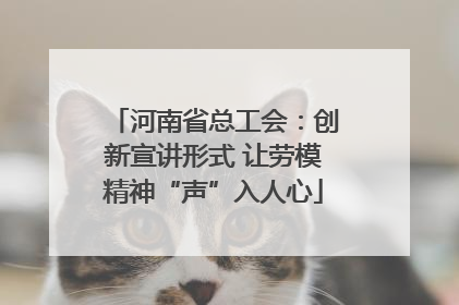河南省总工会：创新宣讲形式 让劳模精神“声”入人心