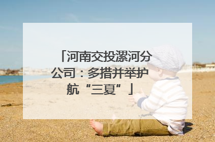 河南交投漯河分公司：多措并举护航“三夏”