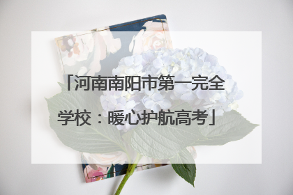 河南南阳市第一完全学校：暖心护航高考