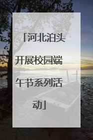 河北泊头开展校园端午节系列活动