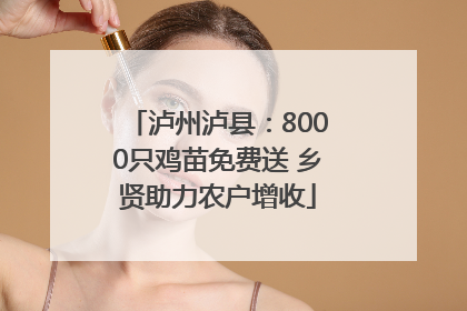 泸州泸县：8000只鸡苗免费送 乡贤助力农户增收