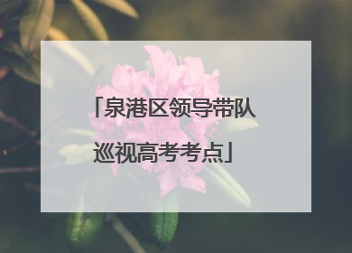 泉港区领导带队巡视高考考点
