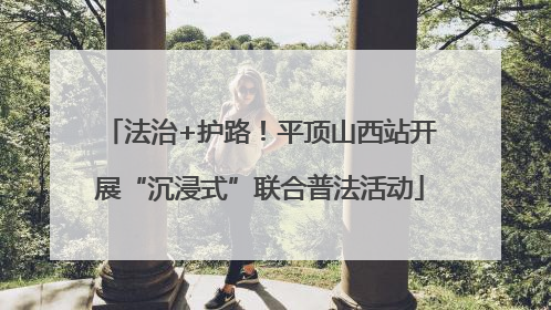 法治+护路！平顶山西站开展“沉浸式”联合普法活动