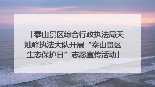 泰山景区综合行政执法局天烛峰执法大队开展“泰山景区生态保护日”志愿宣传活动