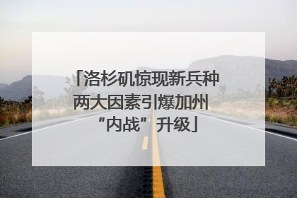 洛杉矶惊现新兵种 两大因素引爆加州“内战”升级