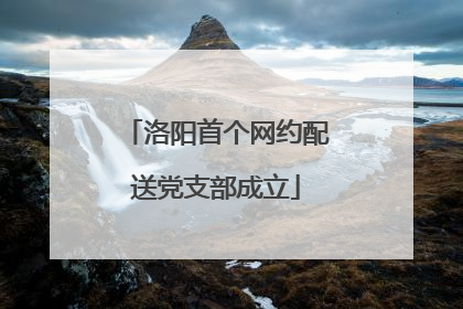 洛阳首个网约配送党支部成立