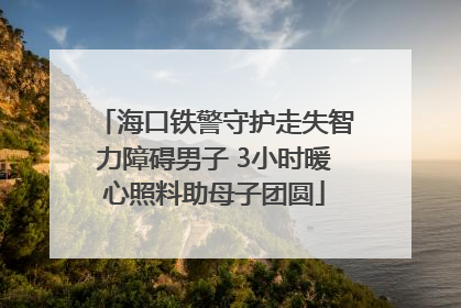 海口铁警守护走失智力障碍男子 3小时暖心照料助母子团圆